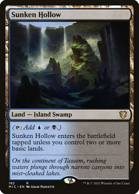 Sunken Hollow, Magic card MIC 182 — Midnight Hunt Commander set