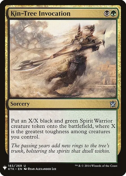Invocation de l'arbre-parent, carte Magic PLST KTK-183 — extension The List