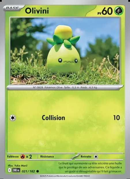 Olivini, carte Pokémon DRI 021 — extension Rivalités Destinées