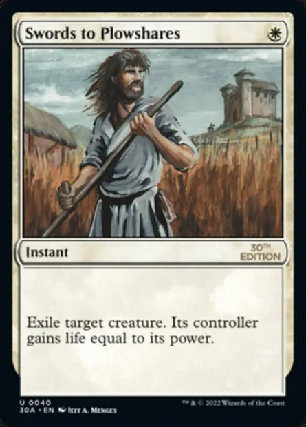 Swords to Plowshares, Magic card 30A 40 — 30th Anniversary Edition set