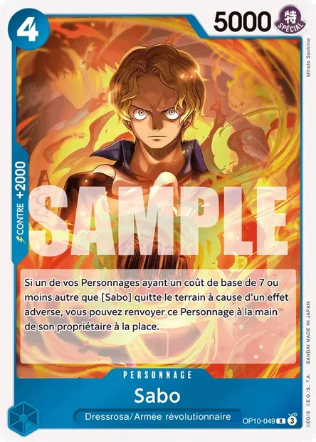 Sabo, carte One Piece OP10-049 — extension SANG ROYAL