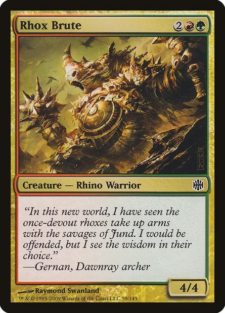 Rhox Brute, Magic card ARB 59 — Alara Reborn set
