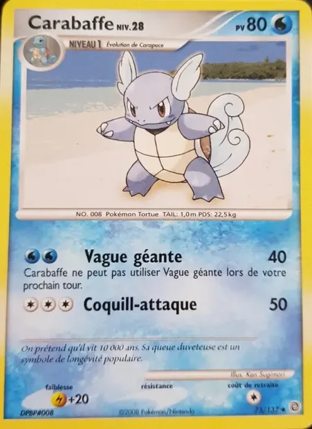 Carabaffe, carte Pokémon SW 75 — extension Merveilles Secrètes