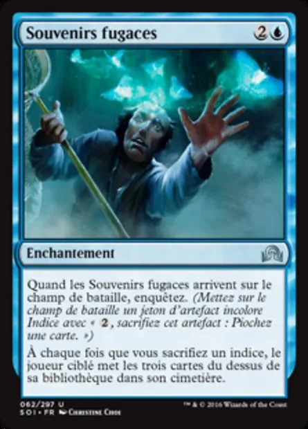 Souvenirs fugaces, carte Magic SOI 62 — extension Ténèbres sur Innistrad