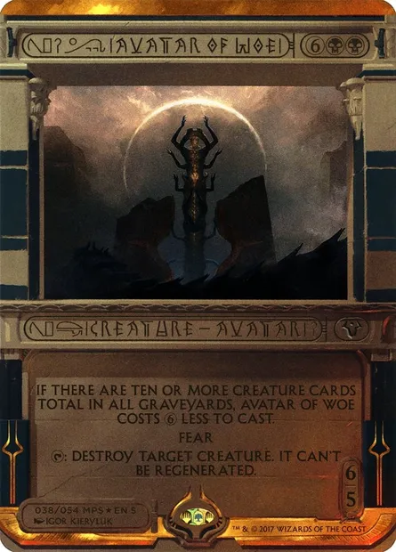 Avatar of Woe, Magic card MP2 38 — Amonkhet Invocations set