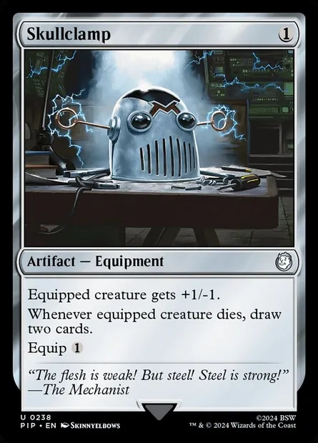 Skullclamp, Magic card PIP 238 — Fallout set