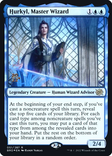 Hurkyl, Master Wizard, Magic card PBRO 51s — The Brothers' War Promos set