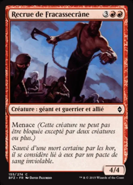 Recrue de Fracassecrâne, carte Magic BFZ 155 — extension La bataille de Zendikar