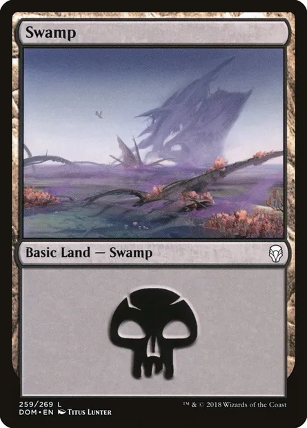 Swamp, Magic card DOM 259 — Dominaria set