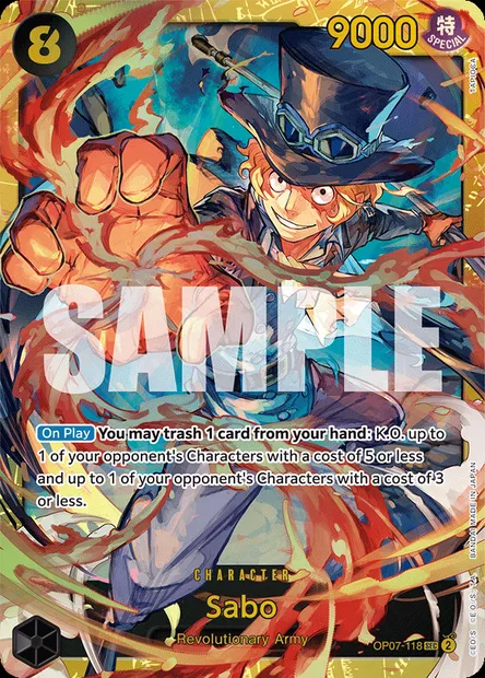 Sabo, One Piece card OP07-118 — 500 YEARS IN THE FUTURE set
