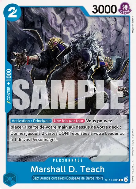 Marshall D. Teach, carte One Piece ST17-005 — extension BLEU Don Quijote Doflamingo