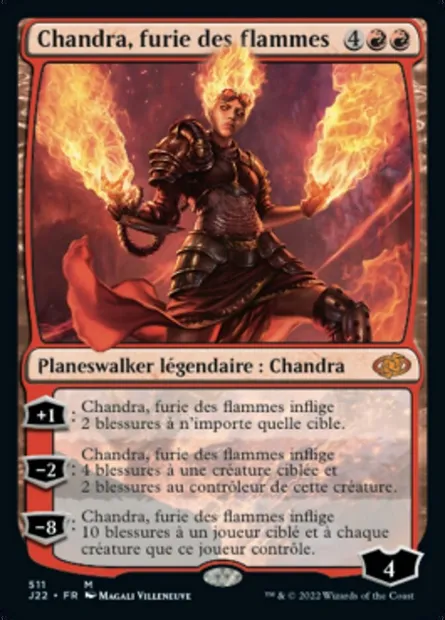 Chandra, furie des flammes, carte Magic J22 511 — extension Jumpstart 2022