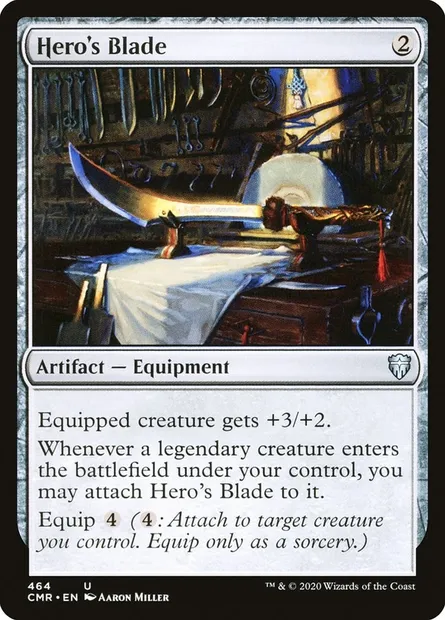 Hero's Blade, Magic card CMR 464 — Commander Legends set