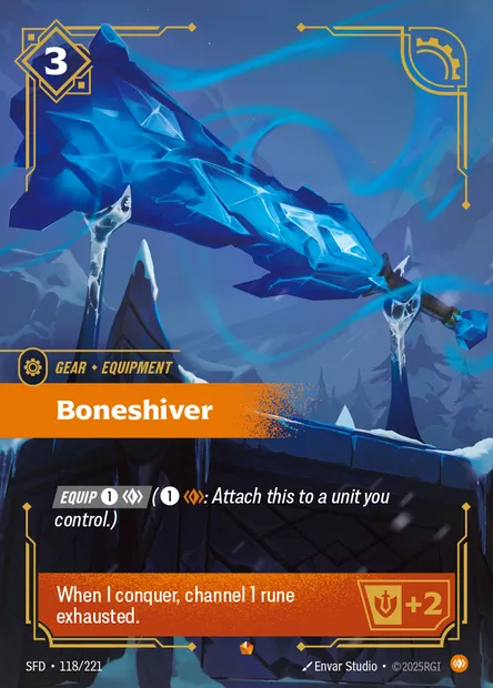 Boneshiver, carte Riftbound SFD 118 — extension Spiritforged