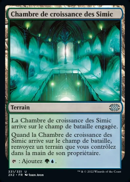 Chambre de croissance des Simic, carte Magic 2X2 331 — extension Double Masters 2022