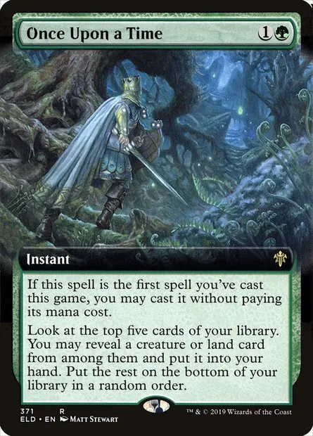 Once Upon a Time, Magic card ELD 371 — Throne of Eldraine set