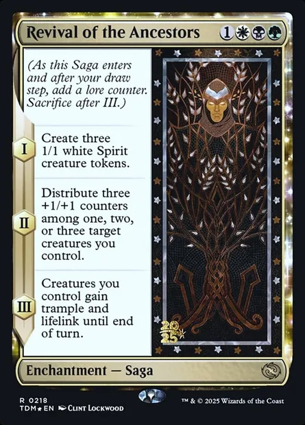 Revival of the Ancestors, Magic card PTDM 218s — Tarkir: Dragonstorm Promos set