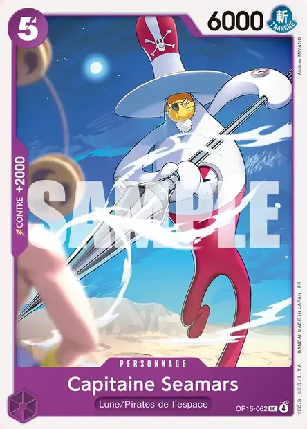 Capitaine Seamars, carte One Piece OP15-062 — extension AVENTURE SUR L'ÎLE DE DIEU