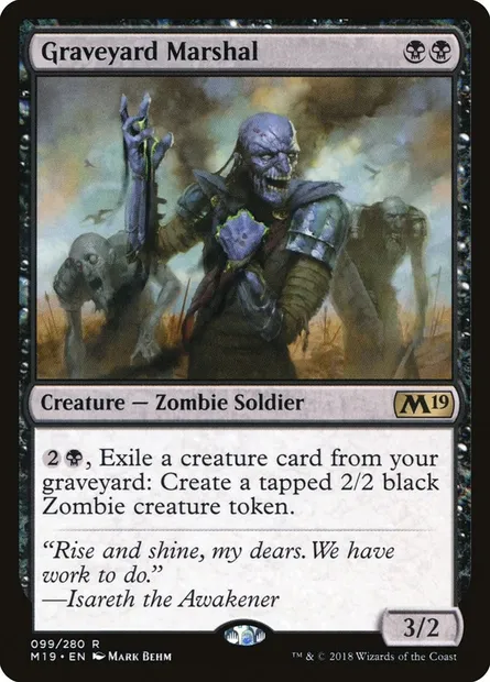 Graveyard Marshal, Magic card M19 99 — Core Set 2019 set
