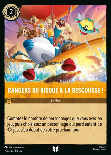 Rangers du risque à la rescousse !, carte Disney Lorcana CH6-029 — extension La Mer Azurite