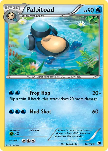 Palpitoad, Pokémon card BKP 34 — BREAKpoint set