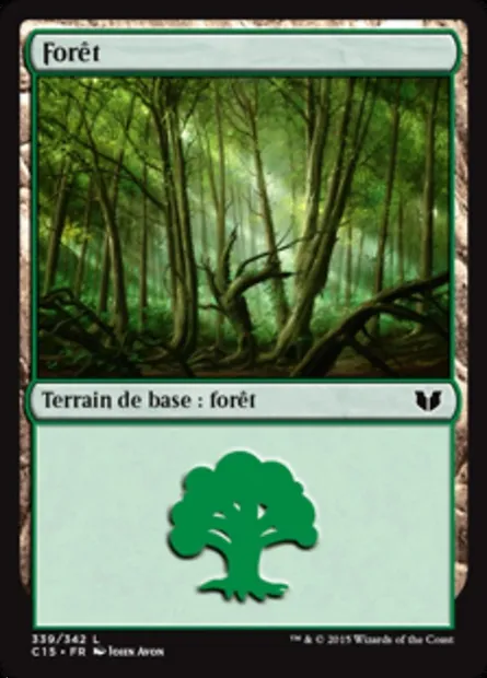 forêt, carte Magic C15 339 — extension Commander 2015