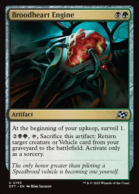 Broodheart Engine, Magic card DFT 193 — Aetherdrift set