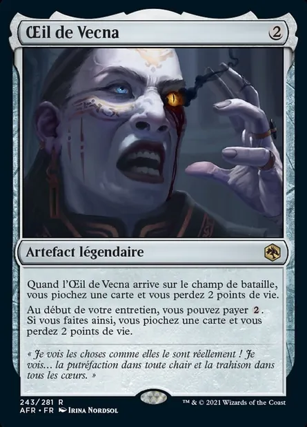 Œil de Vecna, carte Magic AFR 243 — extension Forgotten Realms: Aventures dans les Royaumes Oubliés