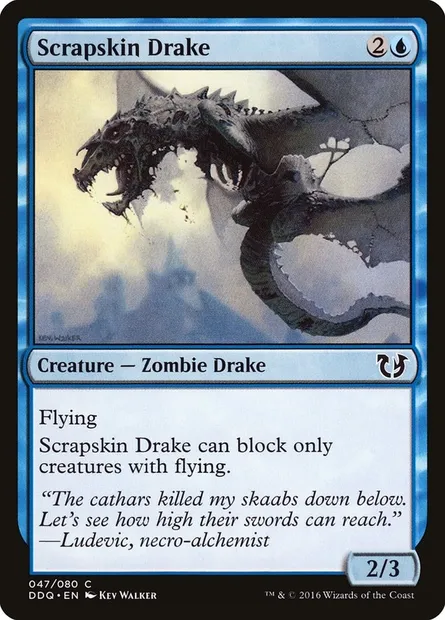 Scrapskin Drake, Magic card DDQ 47 — Duel Decks: Blessed vs. Cursed set