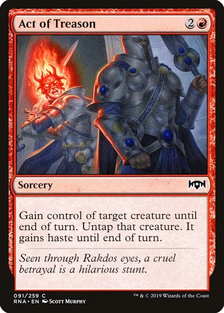 Act of Treason, Magic card RNA 91 — Ravnica Allegiance set