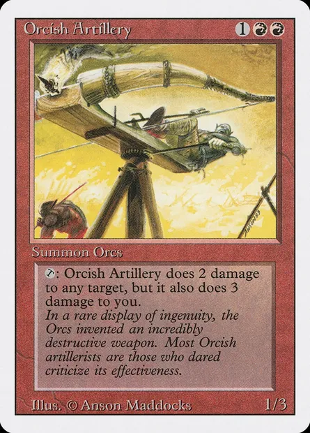 Artillerie orque, carte Magic 3ED 168 — extension Revised Edition