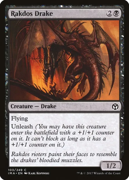 Rakdos Drake, Magic card IMA 103 — Iconic Masters set