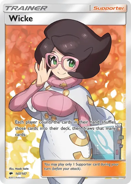 Wicke, Pokémon card BUS 147 — Burning Shadows set