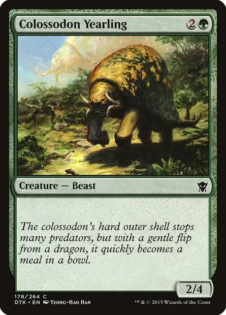 Colossodon Yearling, Magic card DTK 178 — Dragons of Tarkir set