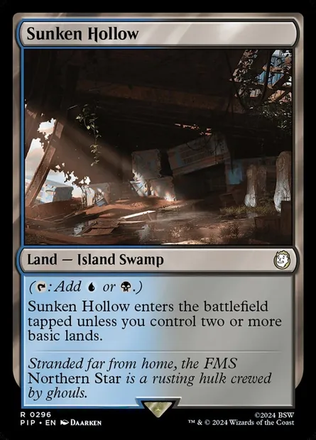 Sunken Hollow, Magic card PIP 296 — Fallout set