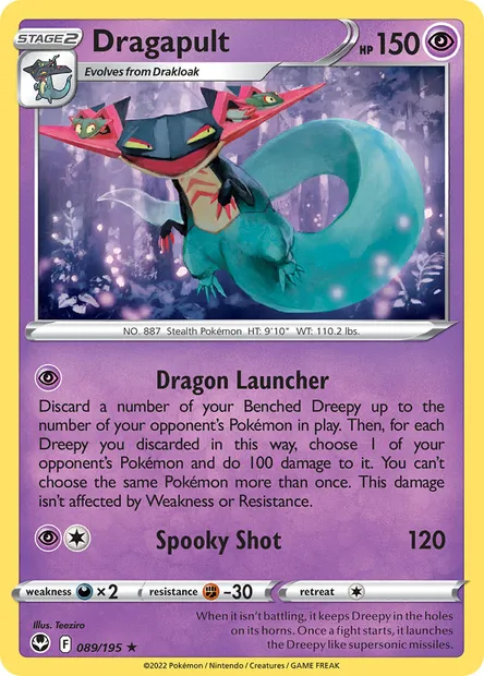 Dragapult, Pokémon card SIT 089 — Silver Tempest set