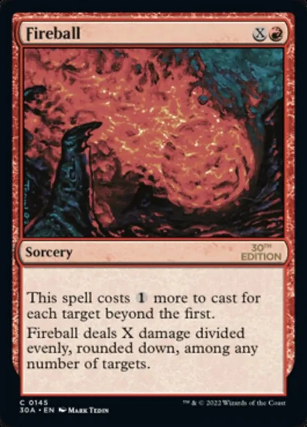 Boule de feu, carte Magic 30A 145 — extension 30th Anniversary Edition