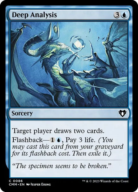Deep Analysis, Magic card CMM 86 — Commander Masters set