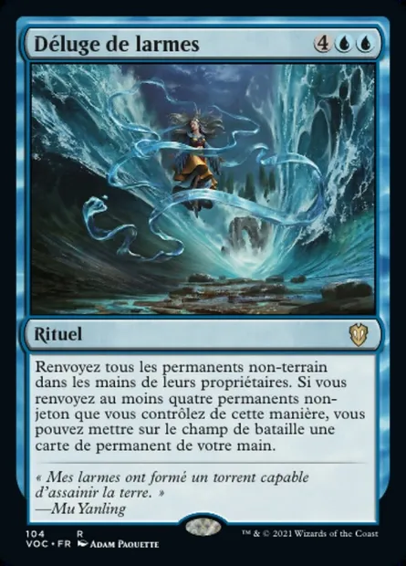 Déluge de larmes, carte Magic VOC 104 — extension Crimson Vow Commander
