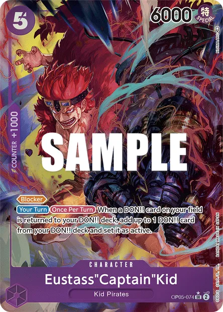 Eustass"Captain"Kid, One Piece card OP05-074 — AWAKENING OF THE NEW ERA set