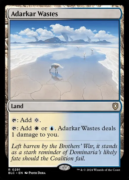Adarkar Wastes, Magic card BLC 291 — Bloomburrow Commander set