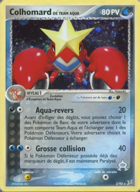 Colhomard de Team Aqua, carte Pokémon MA 2 — extension EX Team Magma vs Team Aqua