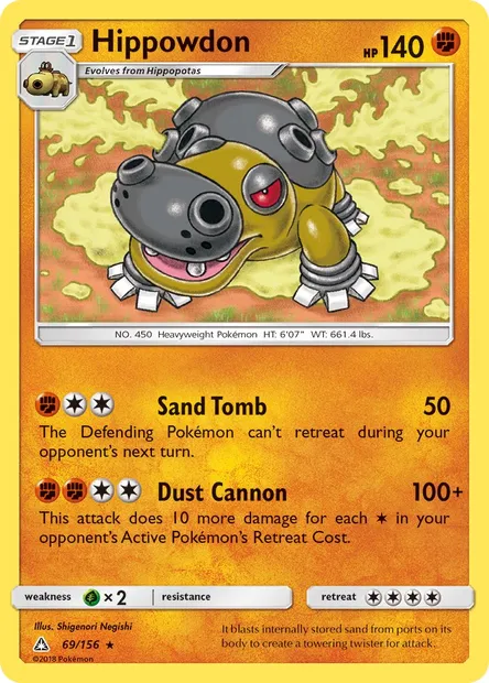 Hippowdon, Pokémon card UPR 69 — Ultra Prism set