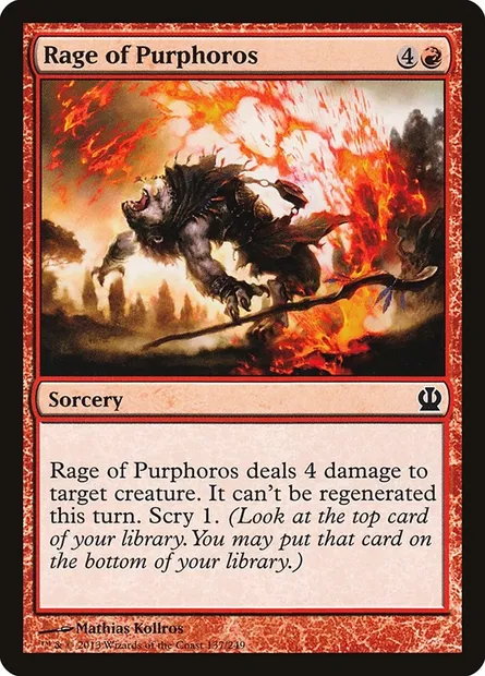 Rage of Purphoros, Magic card THS 137 — Theros set
