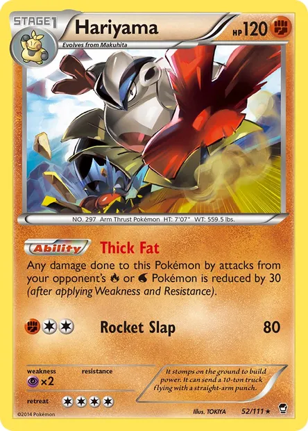 Hariyama, Pokémon card FFI 52 — Furious Fists set