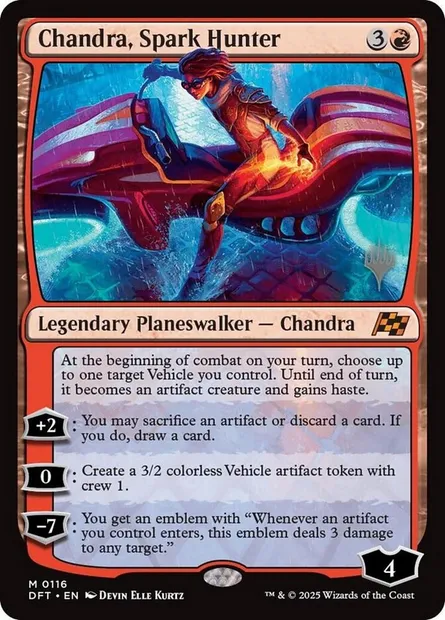 Chandra, Spark Hunter, Magic card PDFT 116p — Aetherdrift Promos set