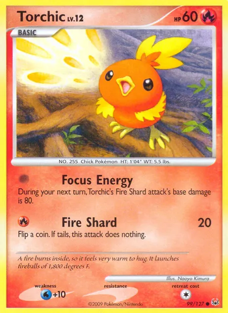 Torchic, Pokémon card PL 99 — Platinum set
