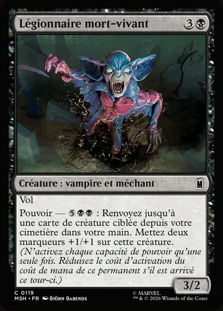 Légionnaire mort-vivant, carte Magic MSH 119 — extension Marvel Super Heroes