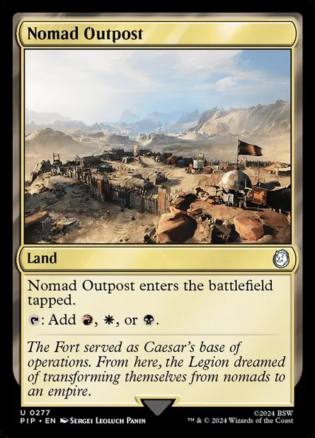 Nomad Outpost, Magic card PIP 277 — Fallout set