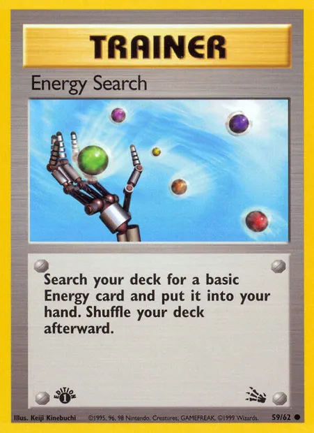 Energy Search, Pokémon card FO 59 — Fossil set